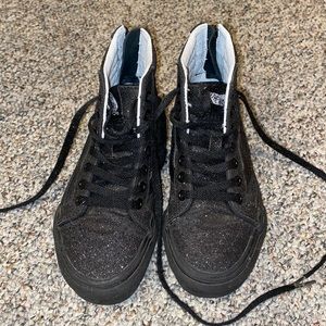 Black vans with sparkles